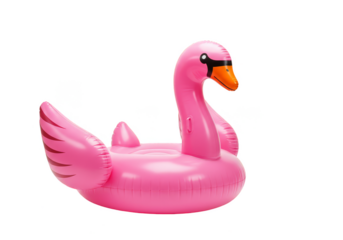 Inflatable Swan Float Pink Rubber Ring Pool Summer Fun Toy