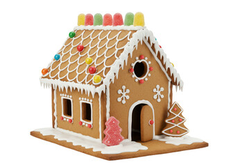Isolated Gingerbread House a Christmas Cookie Holiday Sweet Treat