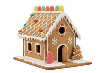Isolated Gingerbread House a Christmas Cookie Holiday Sweet Treat