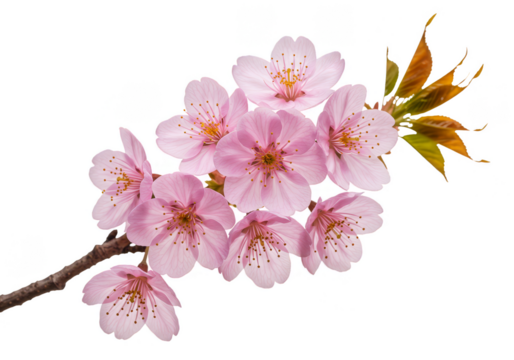 Isolated Pink Blossom Flower Petal Floral Sakura Branch Transparent