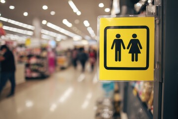 Social Distancing Store Sign: Grocery Checkout Station Warning for Coronavirus Outbreak