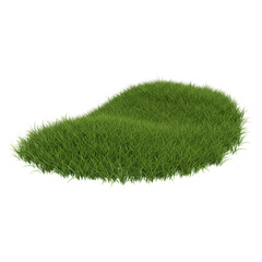 Isolated Green Grass Lawn Patch Background for Landscape or Garden
