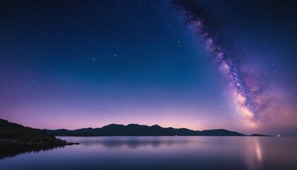 Cosmos-Inspired Night Landscape Illustration
