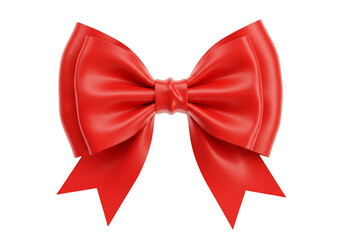 Naklejka premium Isolated Red Bow for Celebration Holiday Gift Present and Decoration