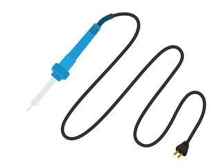 Electric soldering machine on a white background.