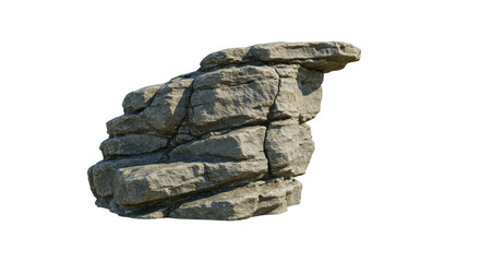 Isolated Rock Stone Formation on Transparent Background Nature Geology