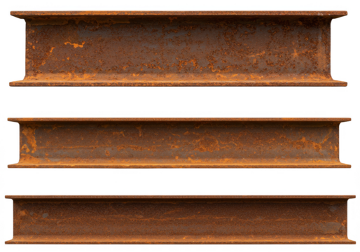 Isolated Rust Steel Beam Texture Industrial Metal Structure