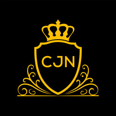 Dynamic Tech Logo Design with CJN Letters and Abstract Motion Elements &ndash; Modern Business Identity. CJN Letter logo.
