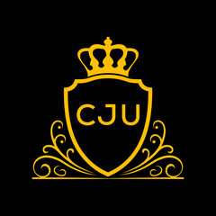 Dynamic Tech Logo Design with CJU Letters and Abstract Motion Elements – Modern Business Identity. CJU Letter logo.
