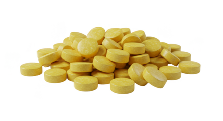 Isolated Pharmaceutical Yellow Pills Medicine and Health Treatment