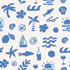 Flat vector abstract mediterranean background