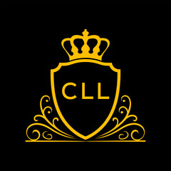 Dynamic Tech Logo Design with CLL Letters and Abstract Motion Elements – Modern Business Identity. CLL Letter logo.
