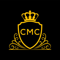 Dynamic Tech Logo Design with CMC Letters and Abstract Motion Elements – Modern Business Identity. CMC Letter logo.
