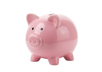 Isolated Pink Piggy Bank Savings Finance Investment PNG
