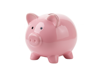 Isolated Pink Piggy Bank Savings Finance Investment PNG
