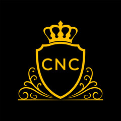 Dynamic Tech Logo Design with CNC Letters and Abstract Motion Elements – Modern Business Identity. CNC Letter logo.
