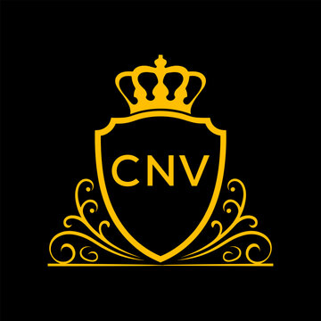 Dynamic Tech Logo Design with CNV Letters and Abstract Motion Elements &ndash; Modern Business Identity. CNV Letter logo.
