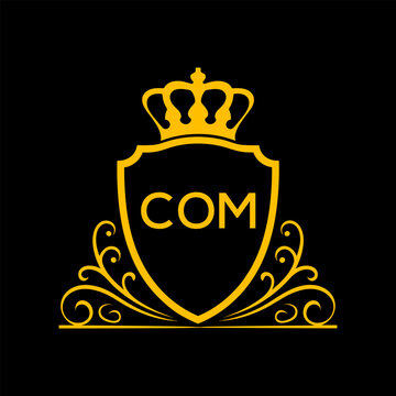 Dynamic Tech Logo Design with COM Letters and Abstract Motion Elements &ndash; Modern Business Identity. COM Letter logo.

