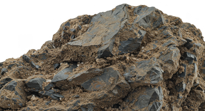 Isolated Transparent Rock Pyrite Mineral Iron Sulfide Metallic Geology