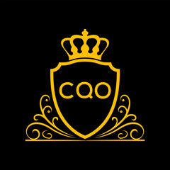 Dynamic Tech Logo Design with CQO Letters and Abstract Motion Elements &ndash; Modern Business Identity. CQO Letter logo.
