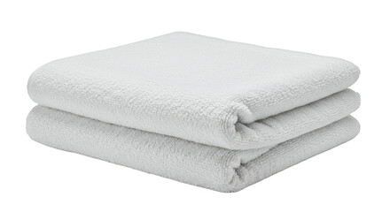 Isolated White Cotton Towel Stack for Bathroom Hygiene Transparent