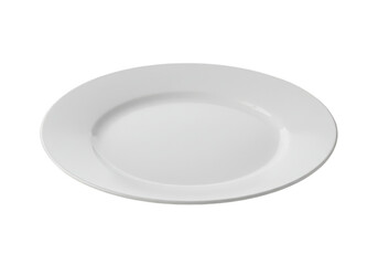 Isolated White Plate Clean Dinnerware a Transparent Png Background