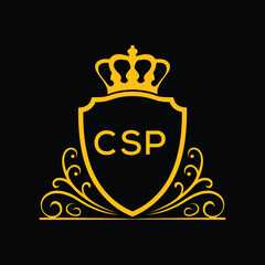 Dynamic Tech Logo Design with CSP Letters and Abstract Motion Elements &ndash; Modern Business Identity. CSP Letter logo.
