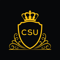 Dynamic Tech Logo Design with CSU Letters and Abstract Motion Elements &ndash; Modern Business Identity. CSU Letter logo.
