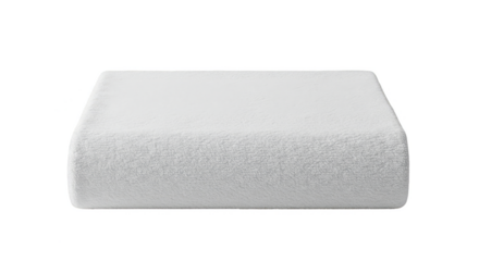 Isolated White Fluffy Towel Stack Soft Cotton Clean Spa Textile