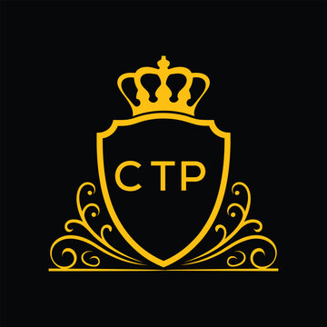 Dynamic Tech Logo Design with CTP Letters and Abstract Motion Elements &ndash; Modern Business Identity. CTP Letter logo.
