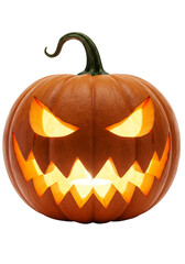 Jack O Lantern Illustration Glowing Scary Carved Pumpkin Celebration
