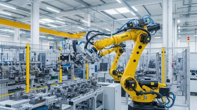 Robotic Arm Assembling Components in a Modern Factory Environment