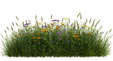 Isolated Wildflowers Plants Transparent Background Floral Summer Field
