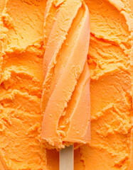 orange frozen ice cream