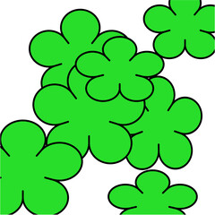 Lime green floral abstrack 