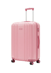 Pink Suitcase Luggage Travel Bag Vacation Rolling Transparent Background