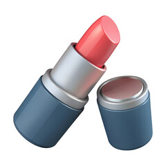 3d rendered realistic lipstick with cap