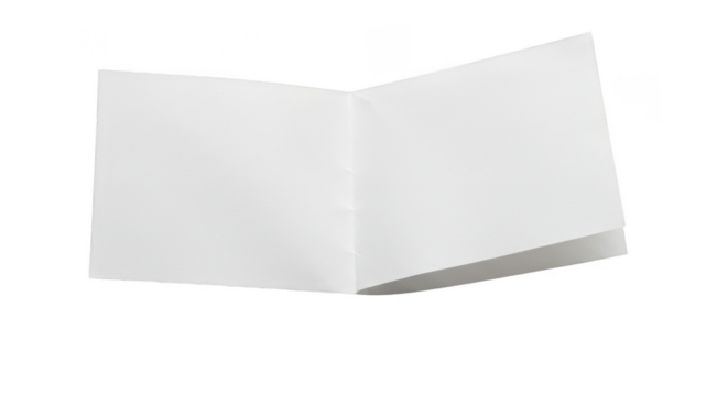 Open White Paper Booklet Isolated Blank Sheet Empty Page Texture