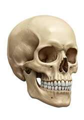 Obraz premium Realistic Skull Anatomy Bone Isolated Transparent Background Image