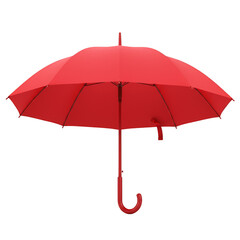 Realistic Isolated Open Red Umbrella for Rainy Weather Protection