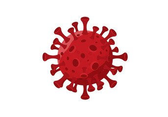 Red Coronavirus Illustration Medical Health Virus Pandemic Microbe Covid