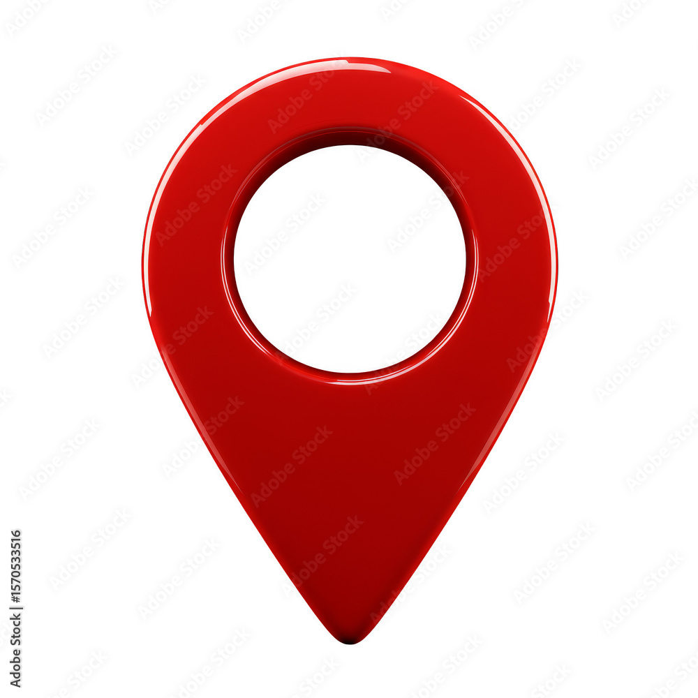 Fototapete Red Map Pointer Location Pin Pointing Direction 3d Rendering PNG