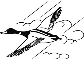 vector illustration of a duck