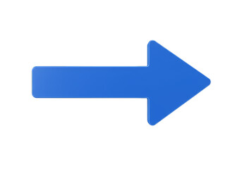 Right Blue Arrow Directional Navigation Pointer Symbol Isolated Graphic