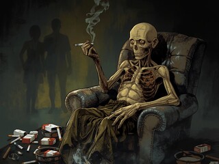 a cigarette addict