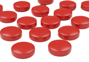 Pharmaceutical Red Pills Meds Isolated Transparent Background Medicine