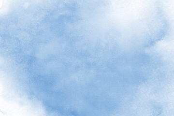 watercolor blue sky background. watercolor background with clouds.