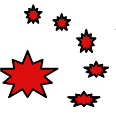 Red starburst grapic