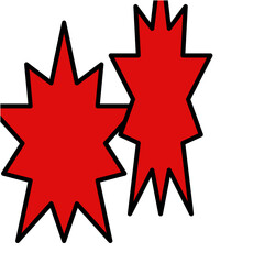 Fototapeta premium Red starburst grapic
