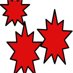 Fototapeta premium Red starburst grapic